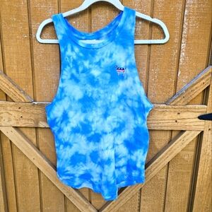 Pink Blue Tie-Dye Tank Top XS